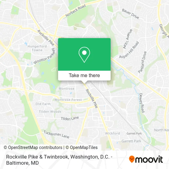 Rockville Pike & Twinbrook map