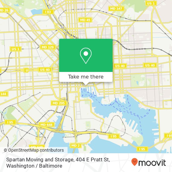 Spartan Moving and Storage, 404 E Pratt St map