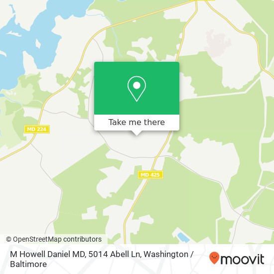 Mapa de M Howell Daniel MD, 5014 Abell Ln