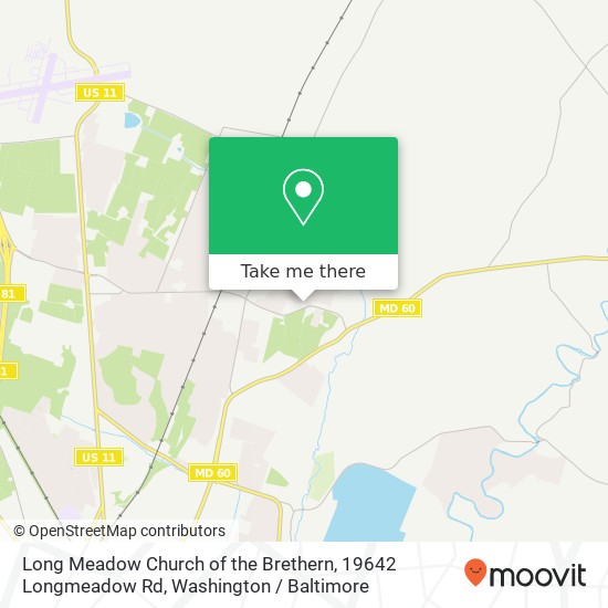 Mapa de Long Meadow Church of the Brethern, 19642 Longmeadow Rd