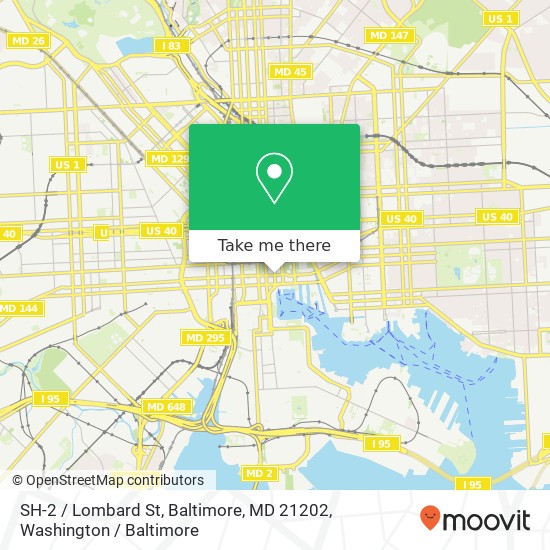 Mapa de SH-2 / Lombard St, Baltimore, MD 21202