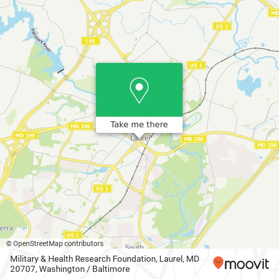 Military & Health Research Foundation, Laurel, MD 20707 map