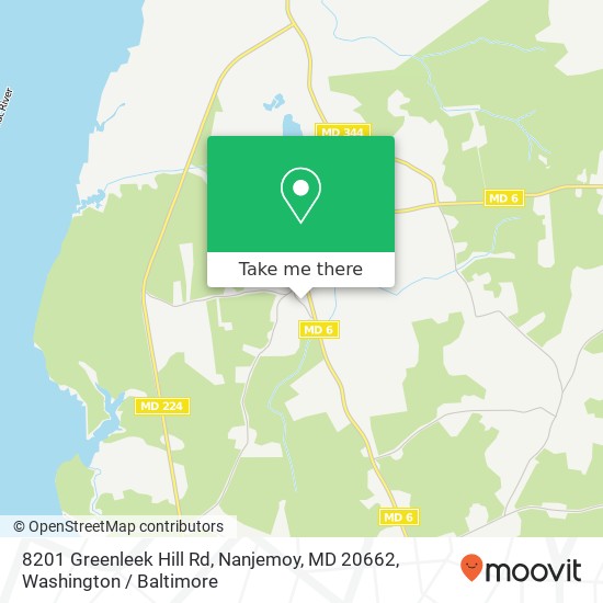 8201 Greenleek Hill Rd, Nanjemoy, MD 20662 map