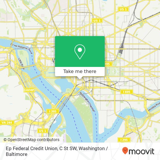 Ep Federal Credit Union, C St SW map