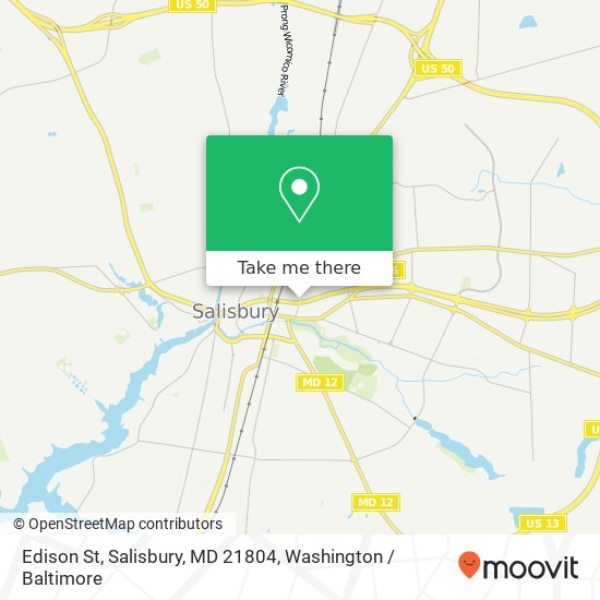 Edison St, Salisbury, MD 21804 map