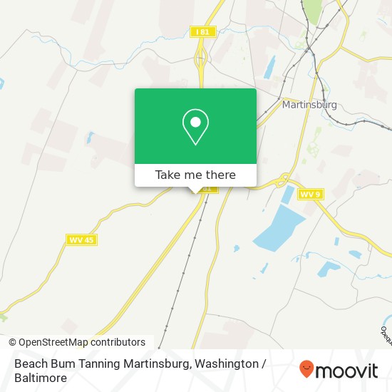 Beach Bum Tanning Martinsburg map