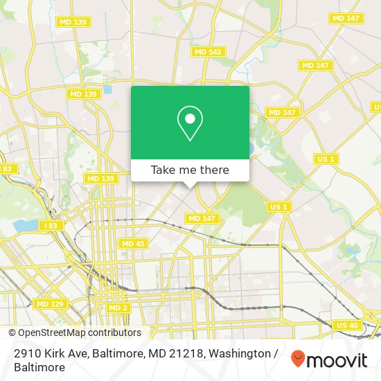 2910 Kirk Ave, Baltimore, MD 21218 map