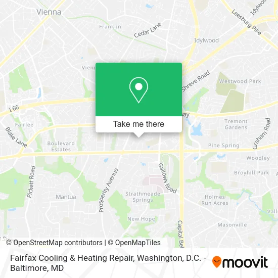 Mapa de Fairfax Cooling & Heating Repair