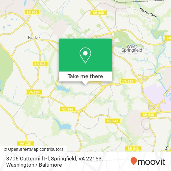 8706 Cuttermill Pl, Springfield, VA 22153 map