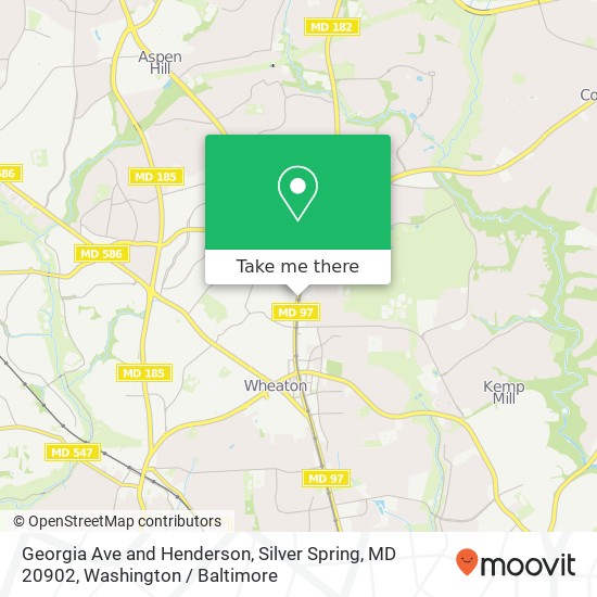 Mapa de Georgia Ave and Henderson, Silver Spring, MD 20902