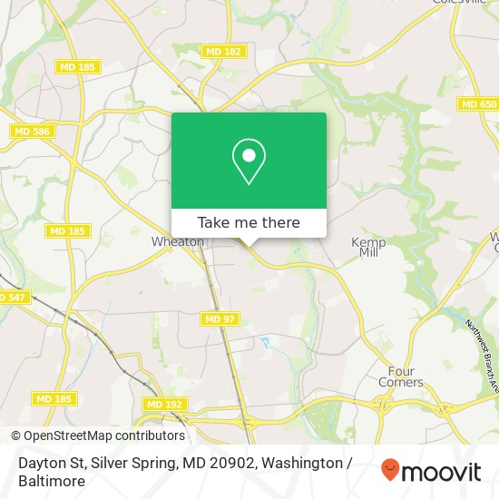 Dayton St, Silver Spring, MD 20902 map