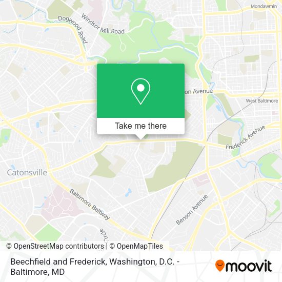 Beechfield and Frederick map