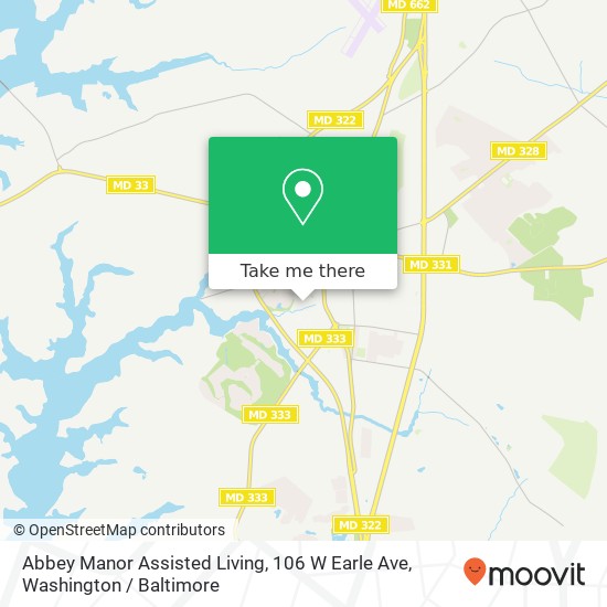 Abbey Manor Assisted Living, 106 W Earle Ave map