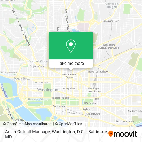 Asian Outcall Massage map