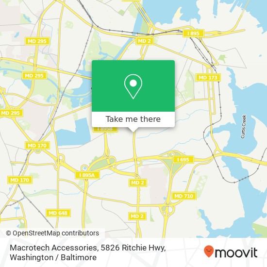 Mapa de Macrotech Accessories, 5826 Ritchie Hwy