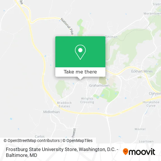 Mapa de Frostburg State University Store