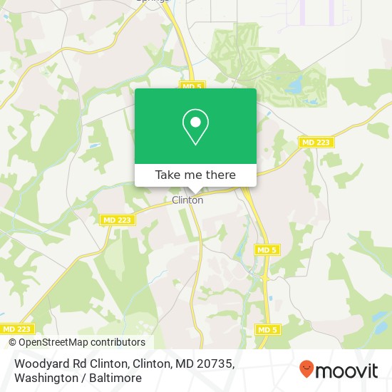 Mapa de Woodyard Rd Clinton, Clinton, MD 20735