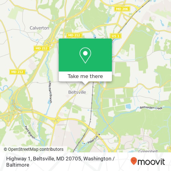 Mapa de Highway 1, Beltsville, MD 20705