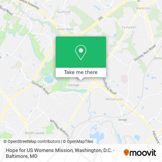 Hope for US Womens Mission map