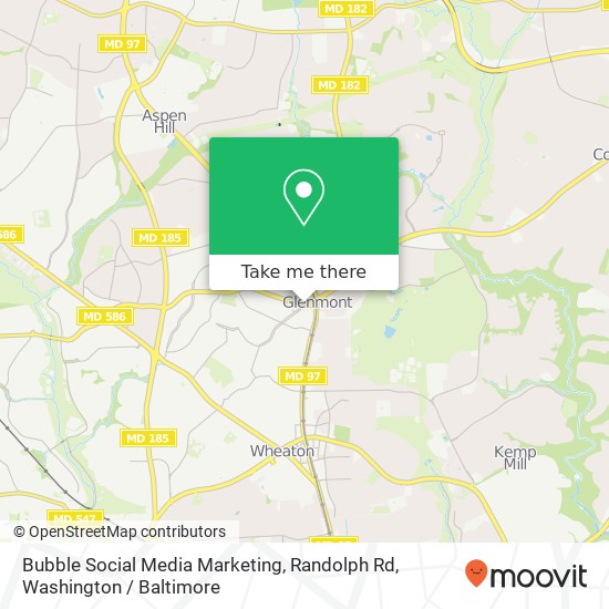 Mapa de Bubble Social Media Marketing, Randolph Rd