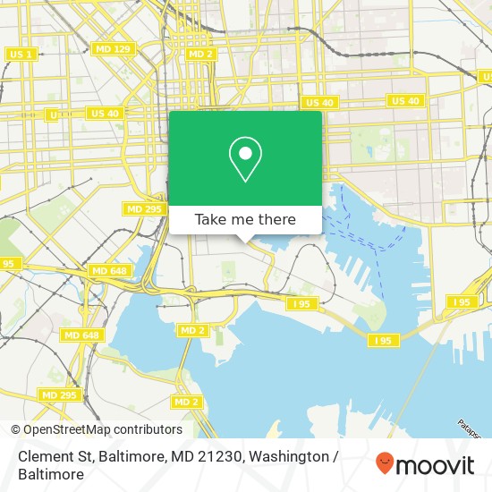 Clement St, Baltimore, MD 21230 map