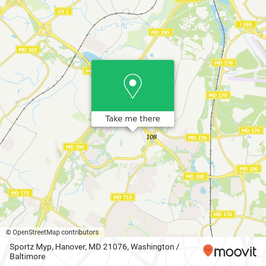Mapa de Sportz Myp, Hanover, MD 21076