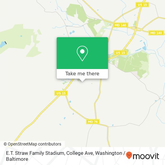 E.T. Straw Family Stadium, College Ave map