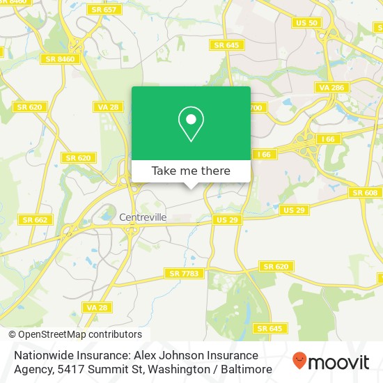 Mapa de Nationwide Insurance: Alex Johnson Insurance Agency, 5417 Summit St