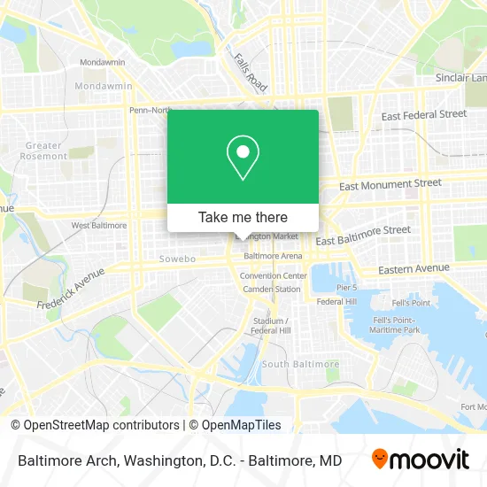 Baltimore Arch map