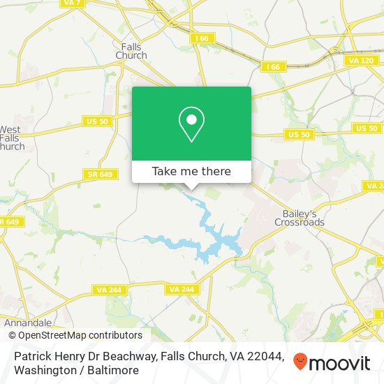 Patrick Henry Dr Beachway, Falls Church, VA 22044 map