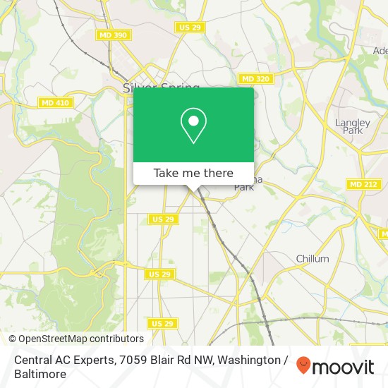 Central AC Experts, 7059 Blair Rd NW map