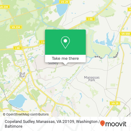 Mapa de Copeland Sudley, Manassas, VA 20109