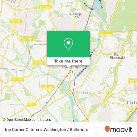 Irie Corner Caterers map