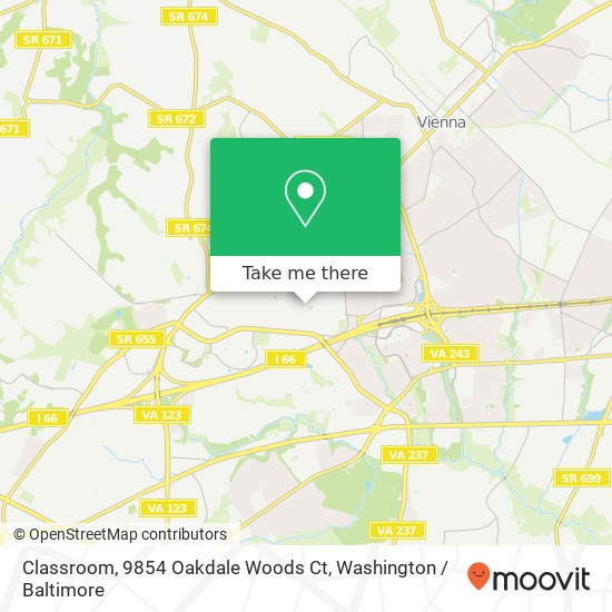 Mapa de Classroom, 9854 Oakdale Woods Ct