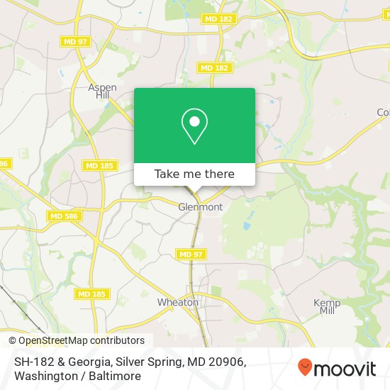 Mapa de SH-182 & Georgia, Silver Spring, MD 20906