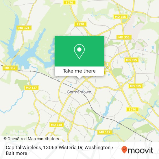 Mapa de Capital Wireless, 13063 Wisteria Dr