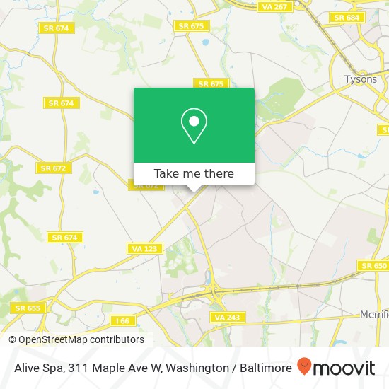 Mapa de Alive Spa, 311 Maple Ave W