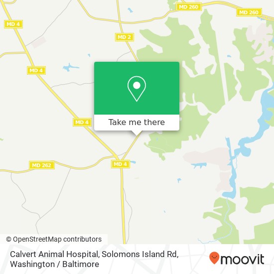 Calvert Animal Hospital, Solomons Island Rd map