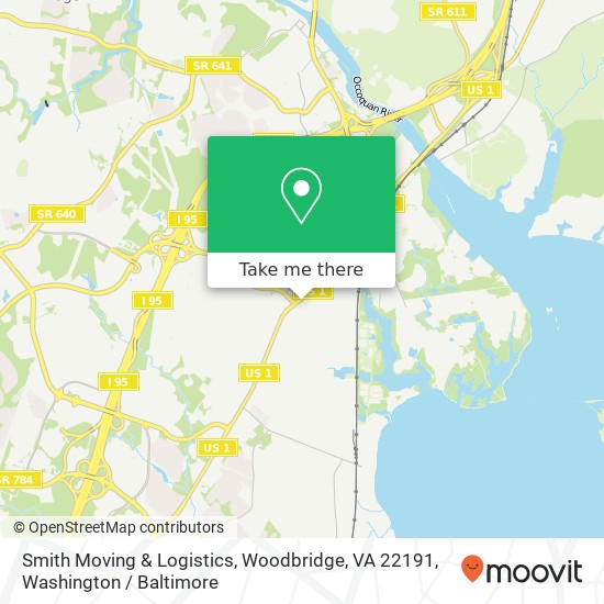 Mapa de Smith Moving & Logistics, Woodbridge, VA 22191