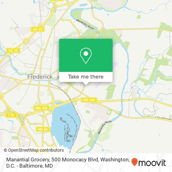 Mapa de Manantial Grocery, 500 Monocacy Blvd