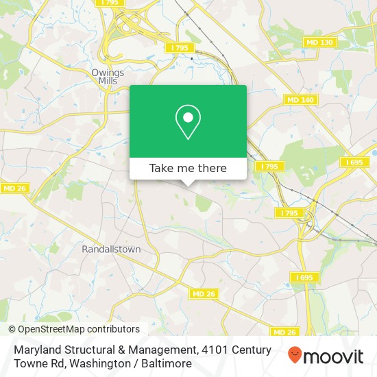 Maryland Structural & Management, 4101 Century Towne Rd map