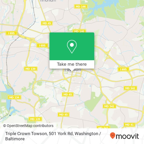 Mapa de Triple Crown Towson, 501 York Rd