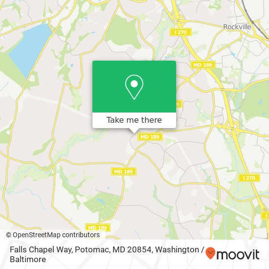 Falls Chapel Way, Potomac, MD 20854 map