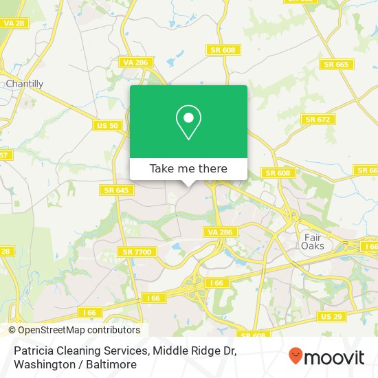 Patricia Cleaning Services, Middle Ridge Dr map