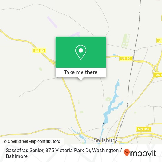 Sassafras Senior, 875 Victoria Park Dr map