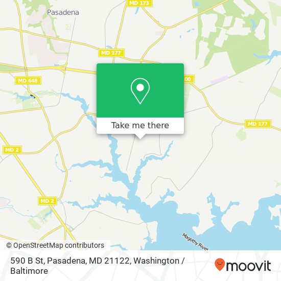 Mapa de 590 B St, Pasadena, MD 21122