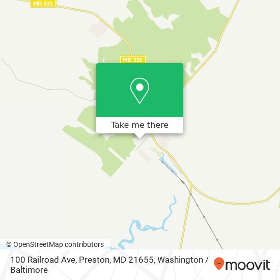 Mapa de 100 Railroad Ave, Preston, MD 21655