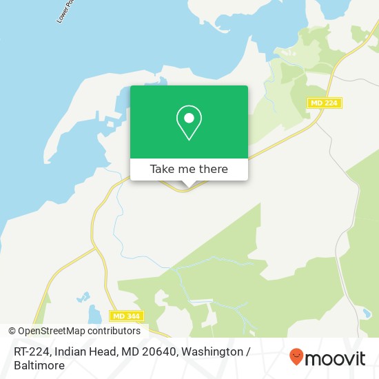 Mapa de RT-224, Indian Head, MD 20640