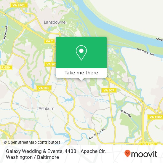 Galaxy Wedding & Events, 44331 Apache Cir map