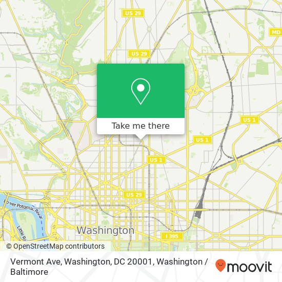 Mapa de Vermont Ave, Washington, DC 20001